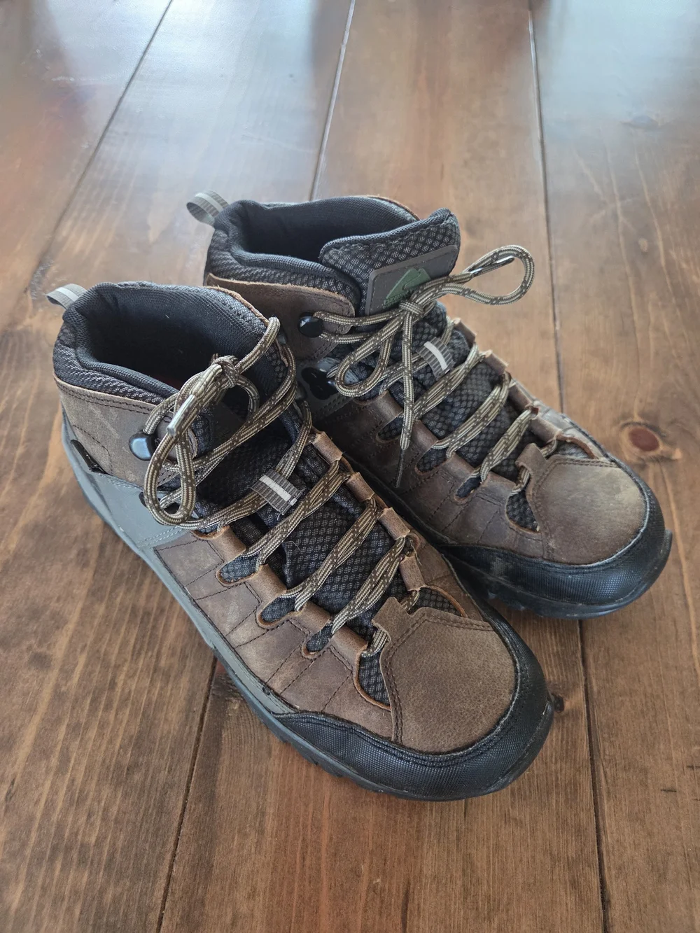 Ozark Trail Brown and Black Men's Hiking Boots